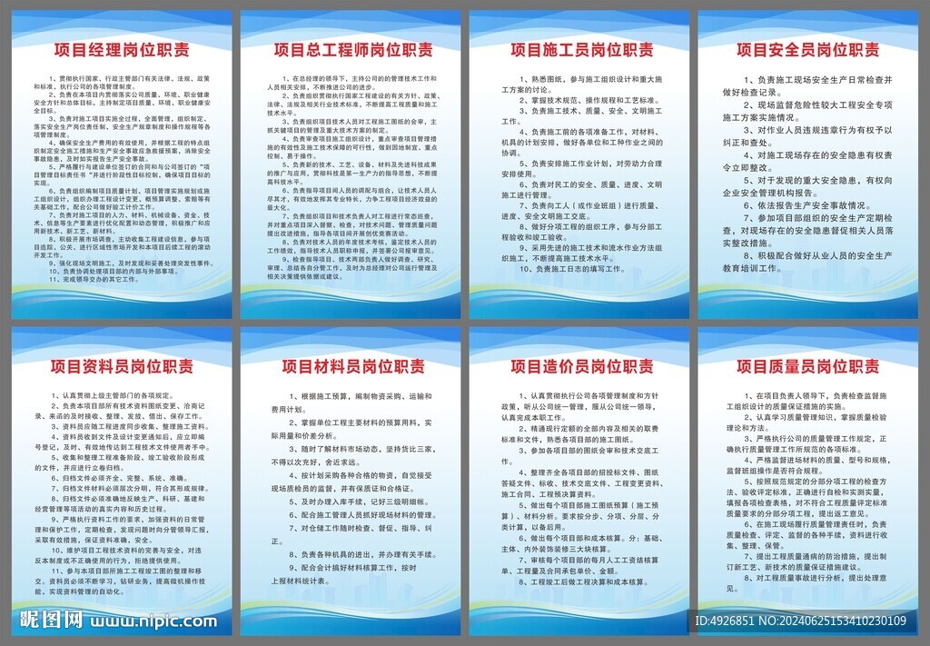 工地管理職責牌