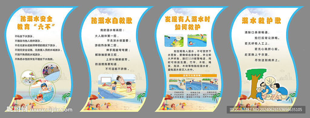 防溺水宣傳展板掛圖