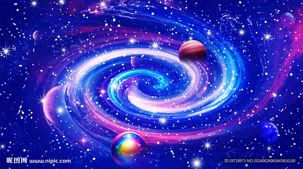 宇宙星空旋渦星系星球太空