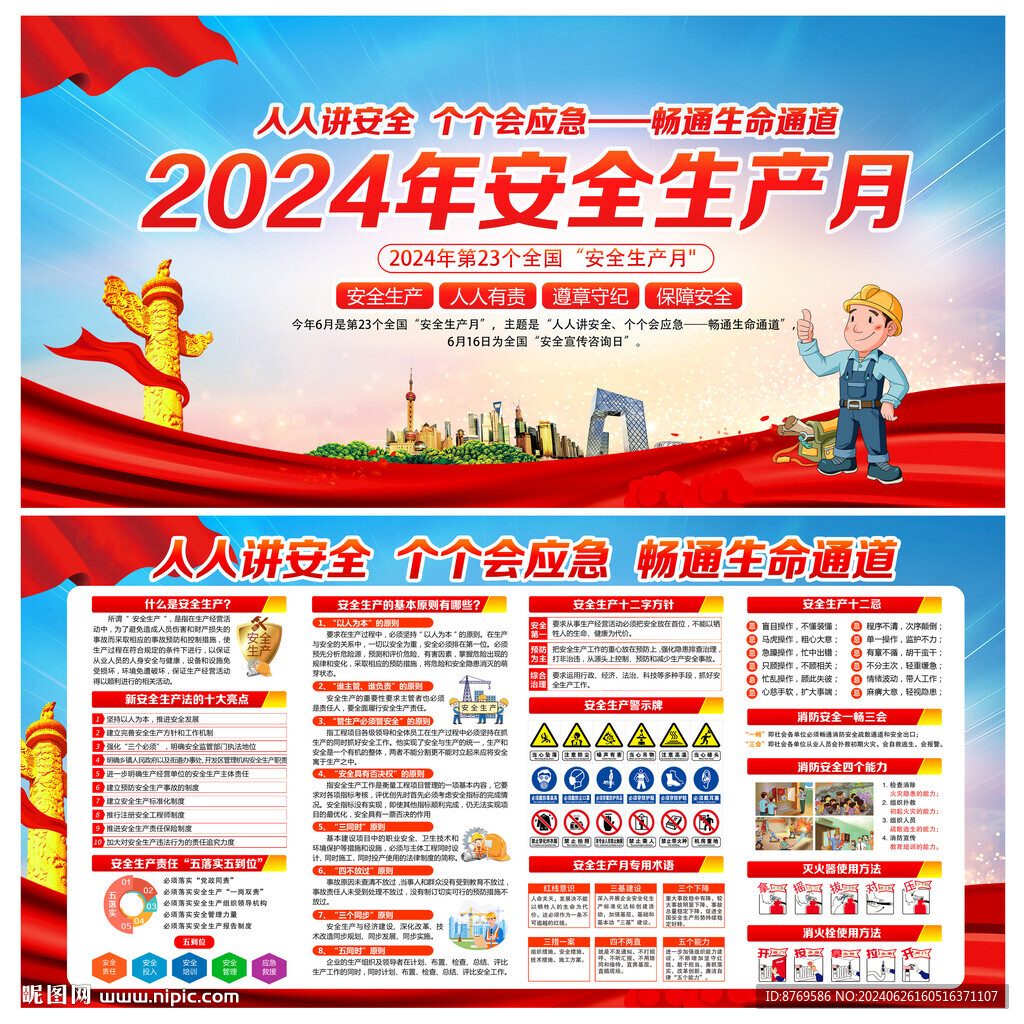 2024年安全生產月展板