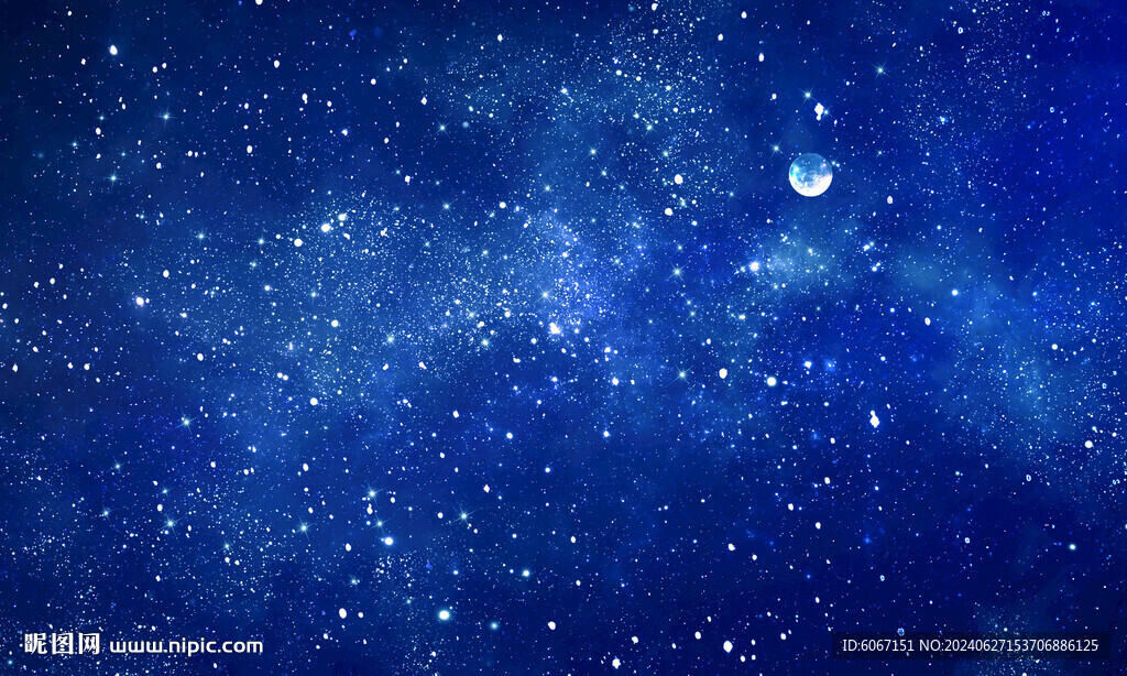 藍色銀河宇宙星空背景