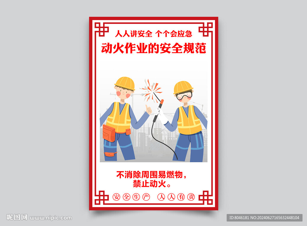 動火作業安全海報