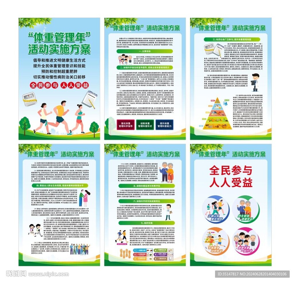 體重管理年活動實施方案展板宣傳