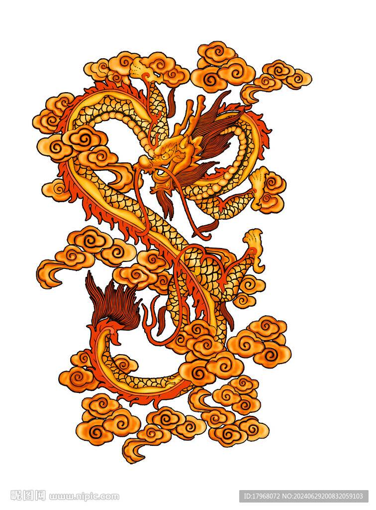 彩色龍紋