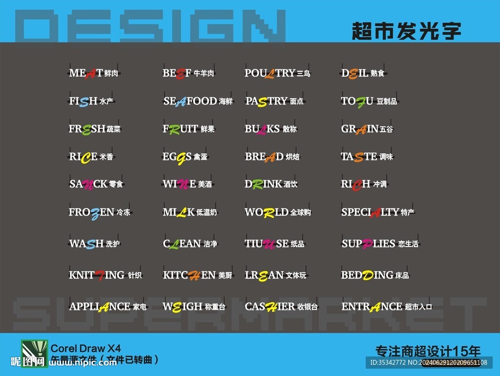 超市發光字全套