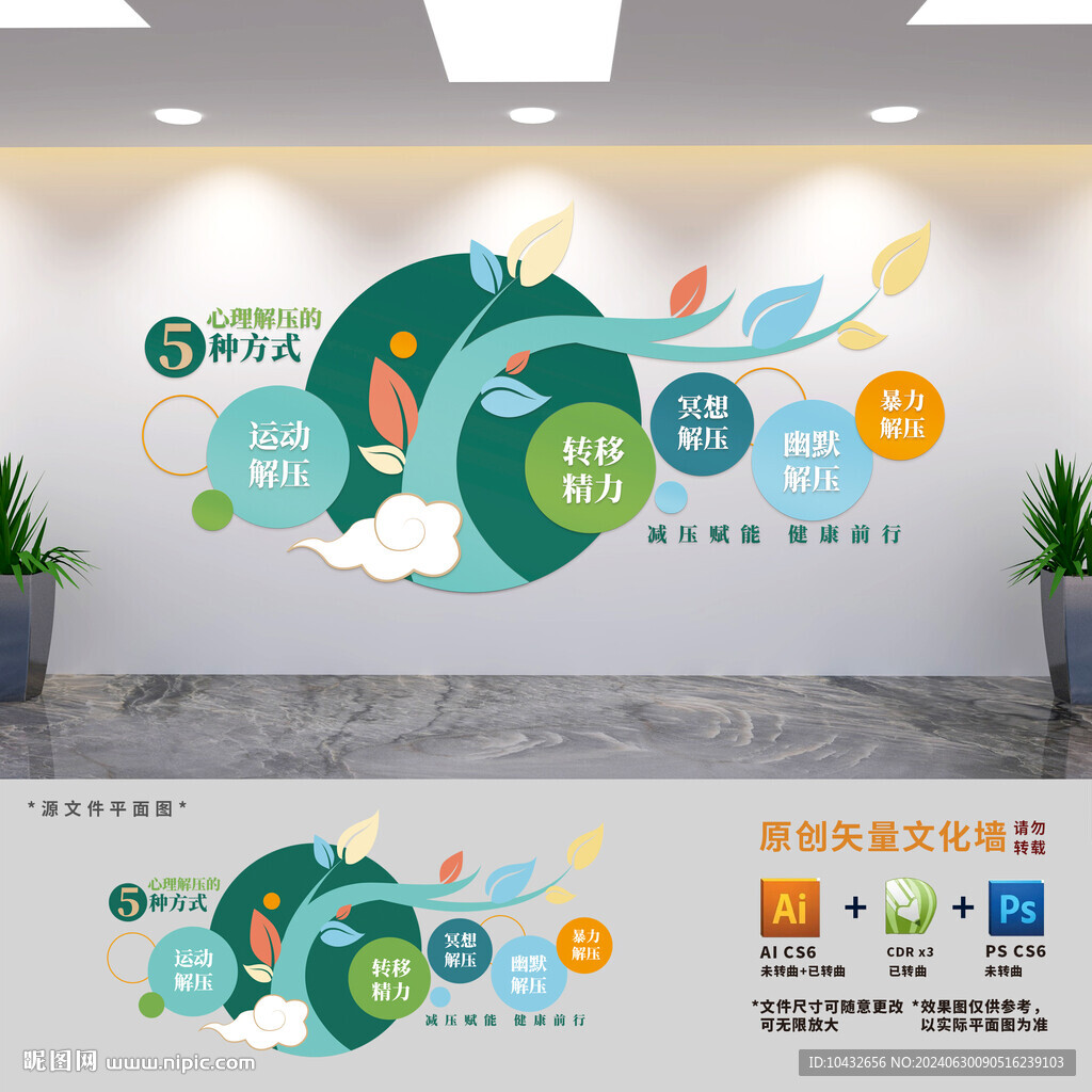 心理解壓的5種方式文化墻