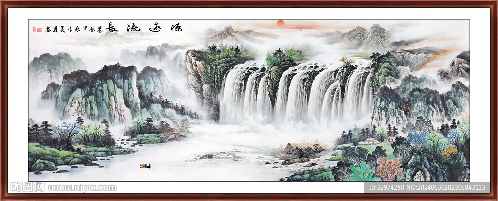 國畫山水畫裝飾畫