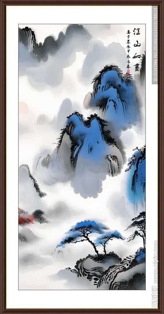 山水畫山水風(fēng)景裝飾畫