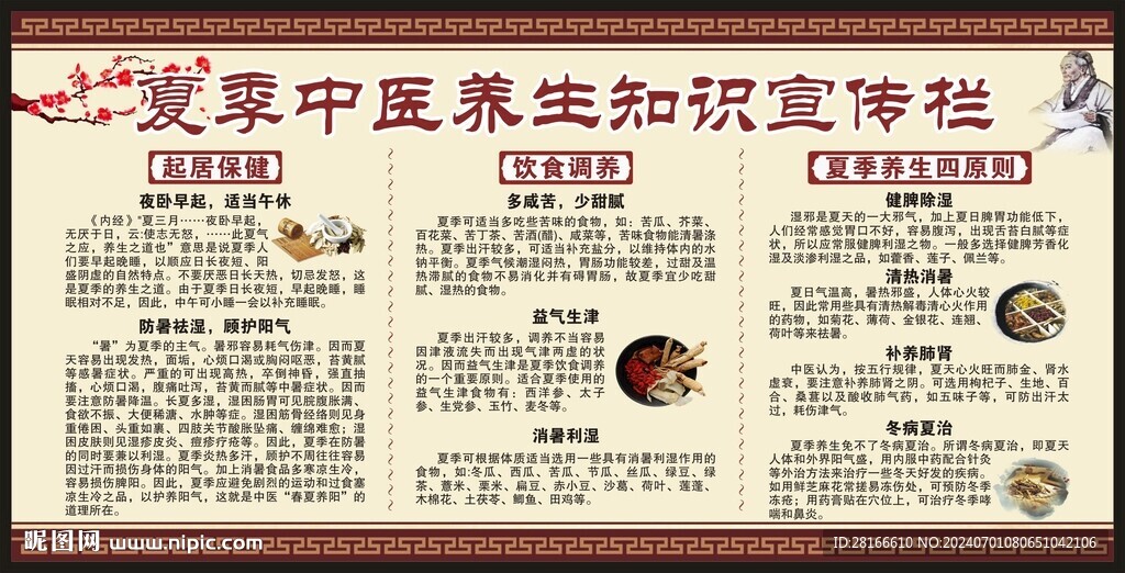 夏季中醫養生宣傳欄