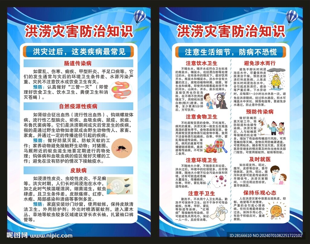 洪澇災(zāi)害防病知識海報(bào)