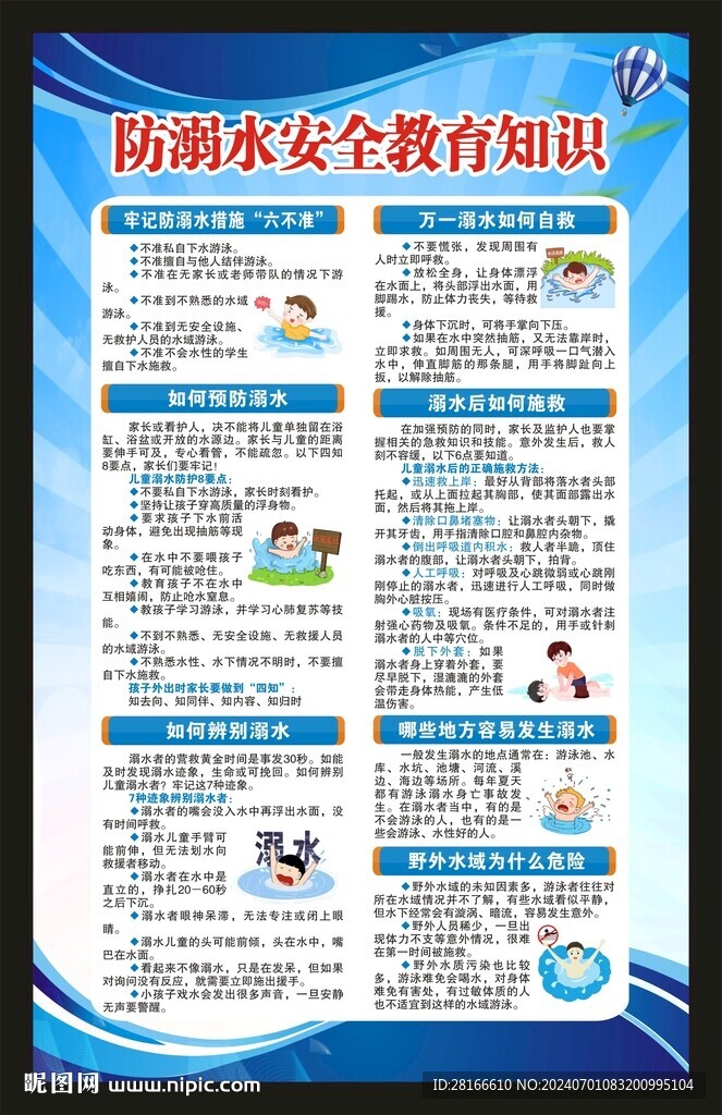 暑期防溺水海報