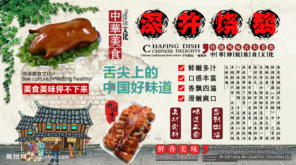 深井燒鵝背景墻