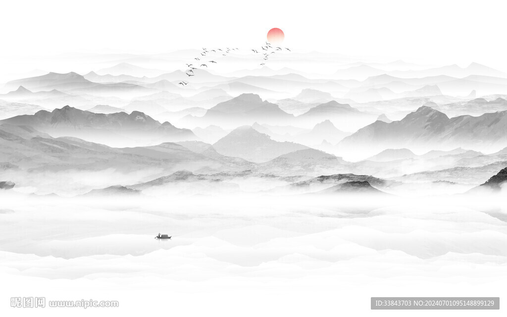 水墨畫山水風(fēng)景