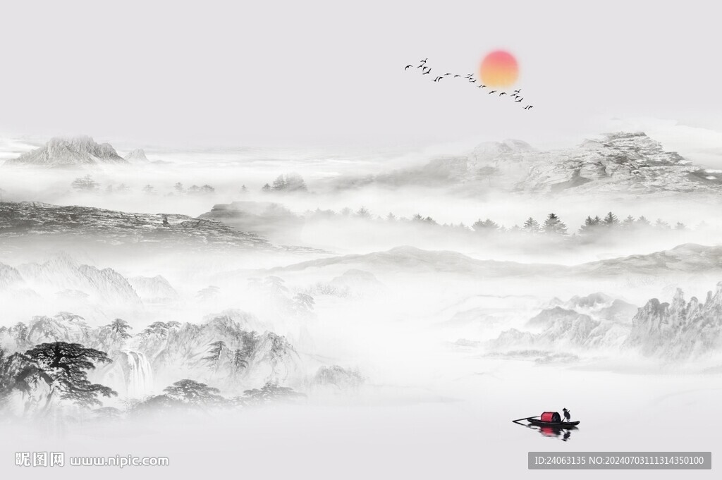 山水背景墻