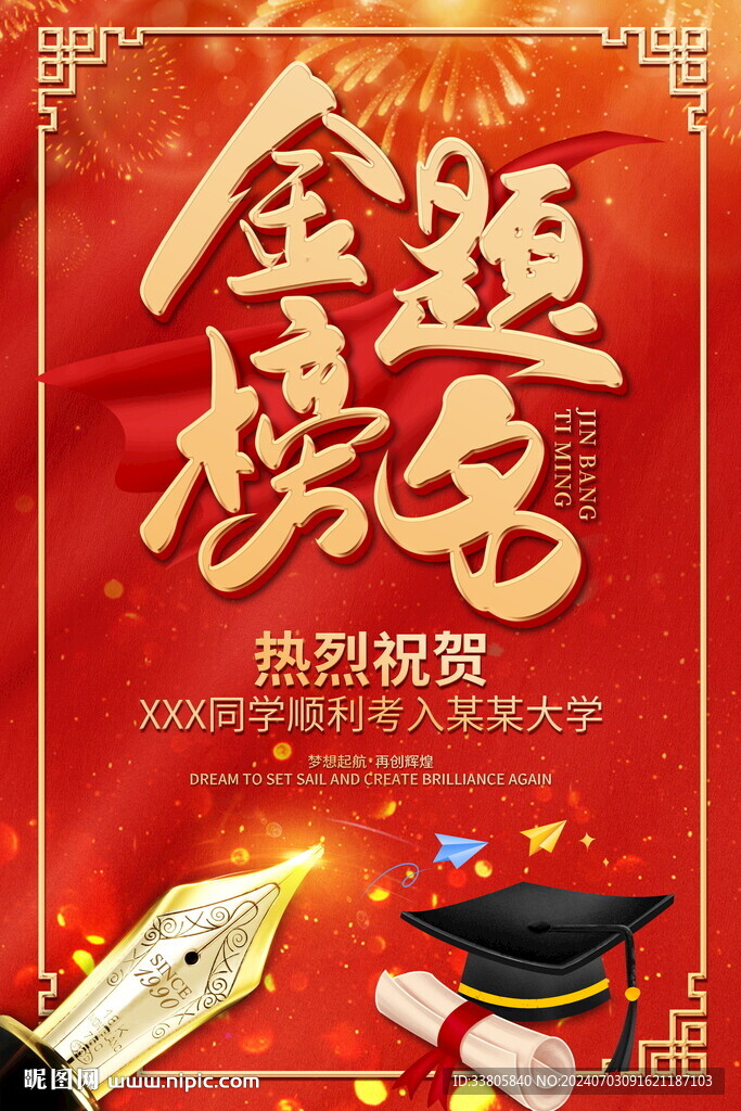 金榜題名海報(bào)