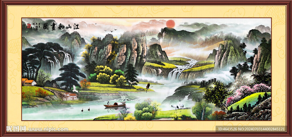 國(guó)畫(huà)山水畫(huà)裝飾畫(huà)       