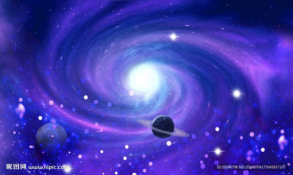藍色唯美星空