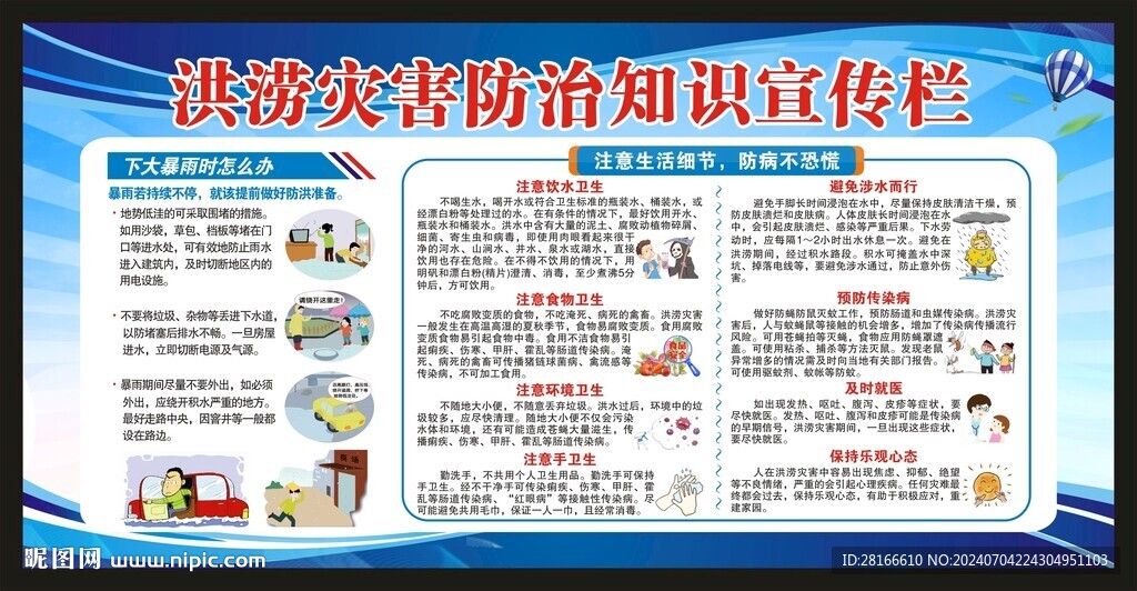 洪澇災(zāi)害防病知識(shí)宣傳欄