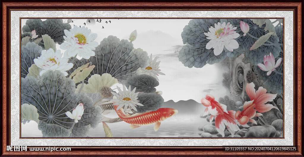 荷花裝飾畫(huà)