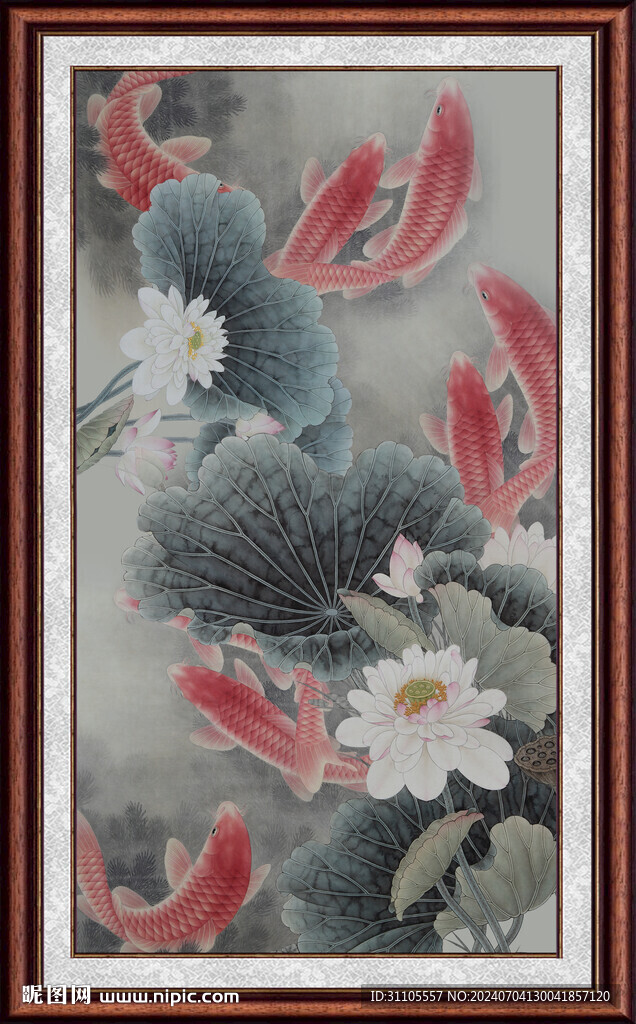 荷花裝飾畫 