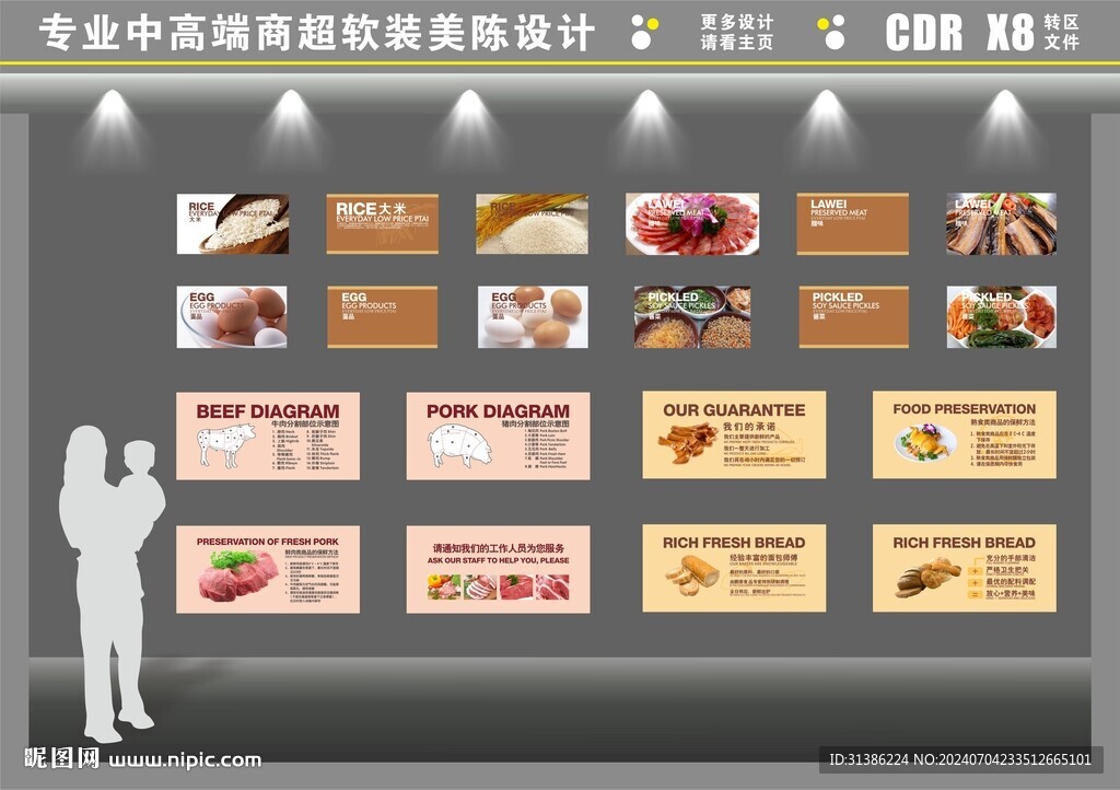 超市豬肉熟食區畫面