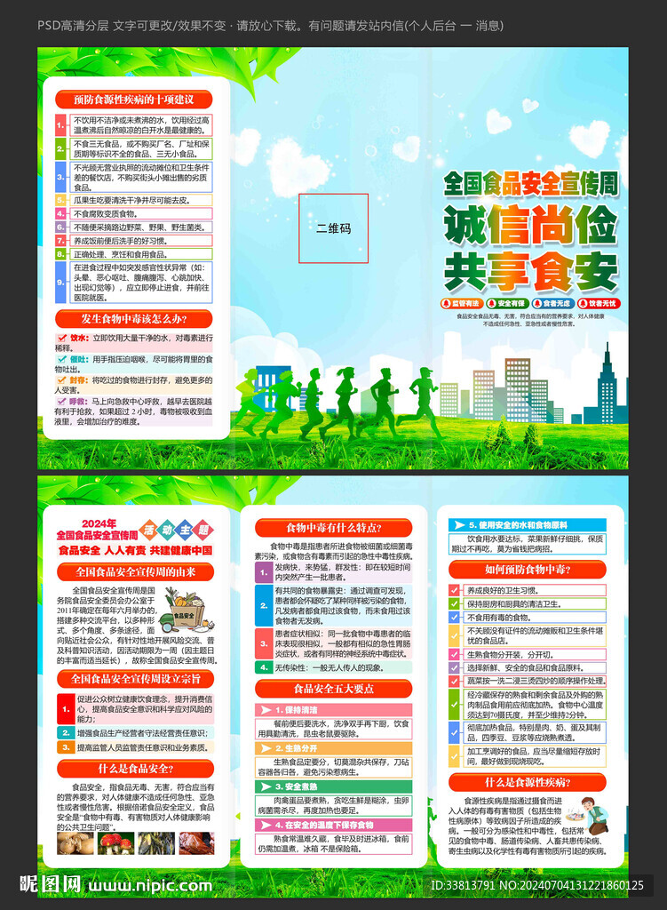 全國食品安全宣傳周三折頁