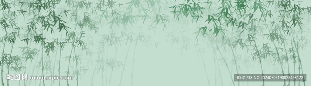 巨幅水墨竹子背景墻