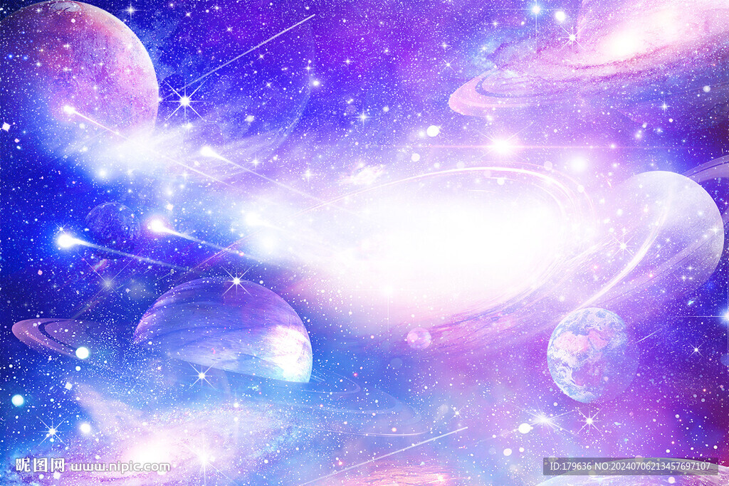 彩色宇宙浩瀚星空頂軟膜背景圖