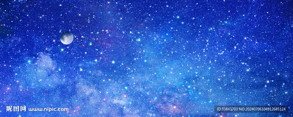 藍色星空背景圖