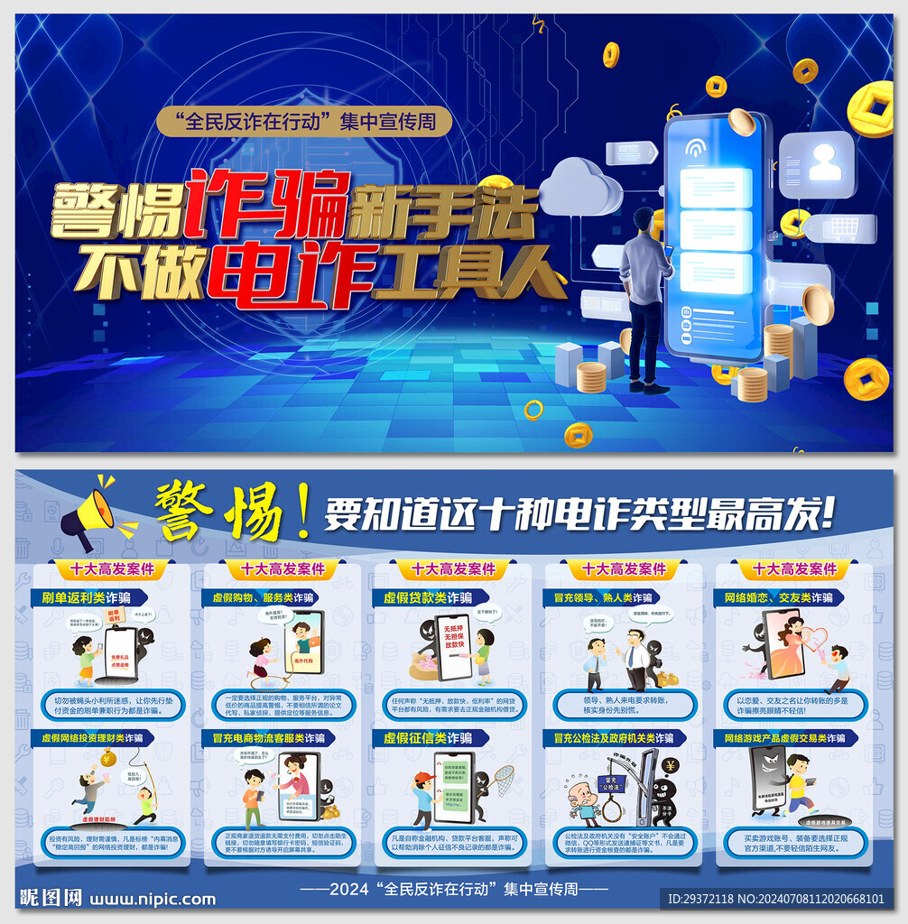 全民反詐在行動集中宣傳周展板