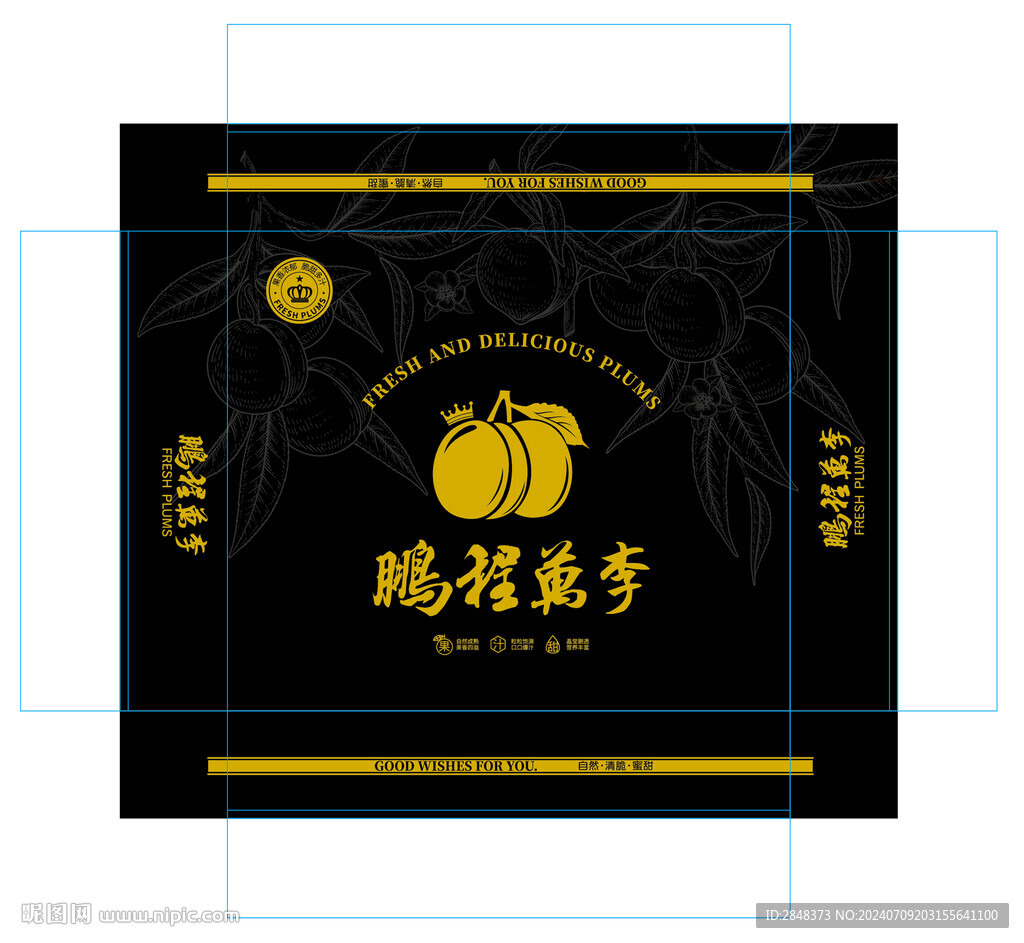 李子包裝設(shè)計(jì)平面展開(kāi)圖