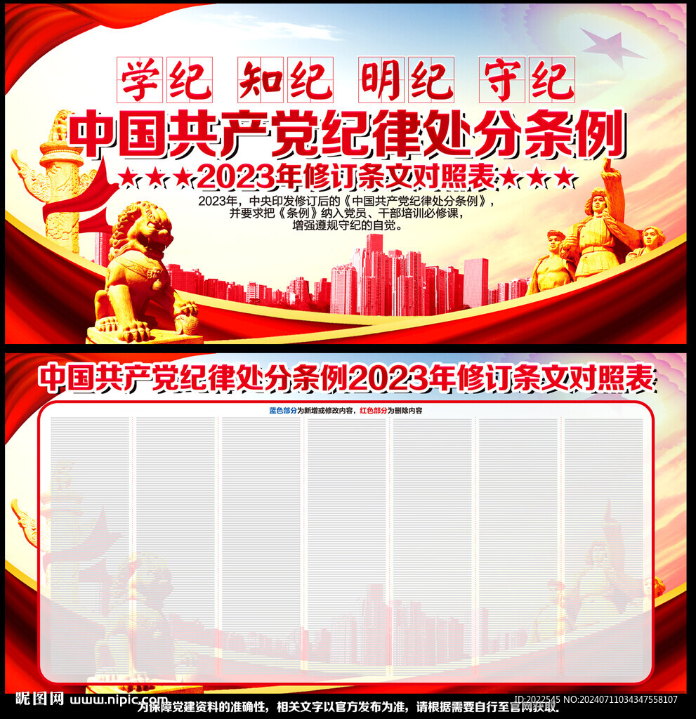 紀(jì)律處分條例對照表
