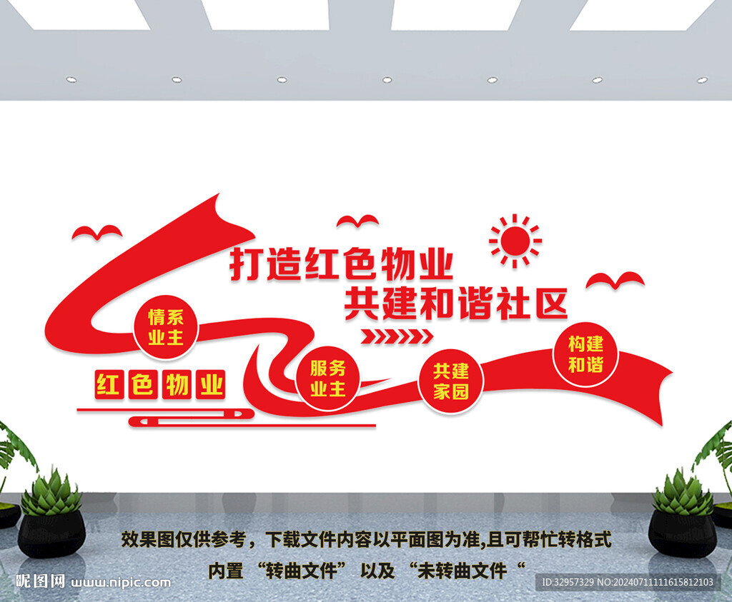 紅色物業(yè)文化墻