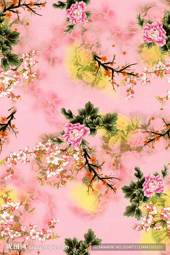 粉色牡丹
