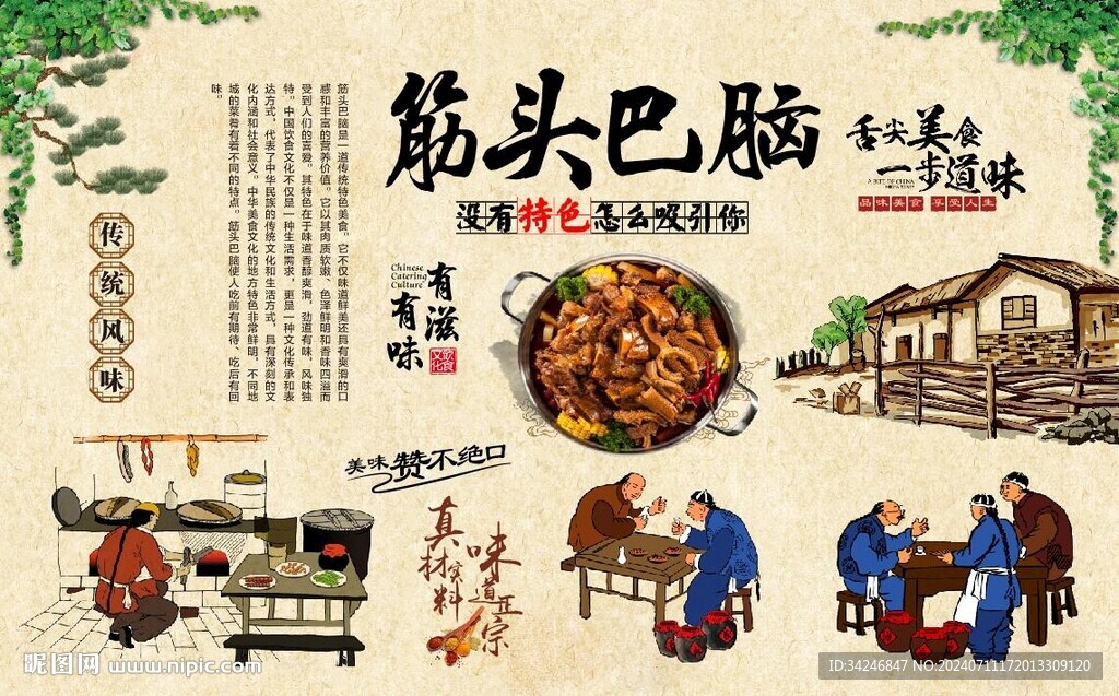 筋頭巴腦 