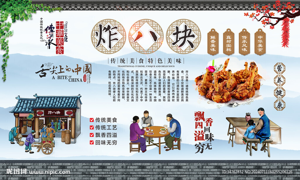 炸八塊 