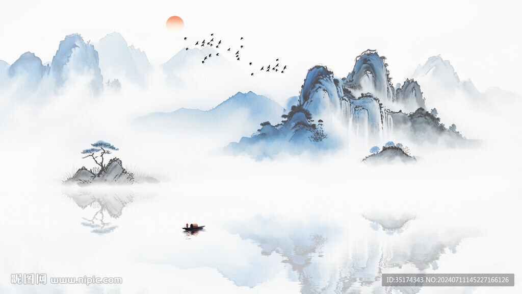 水墨潑墨意境背景