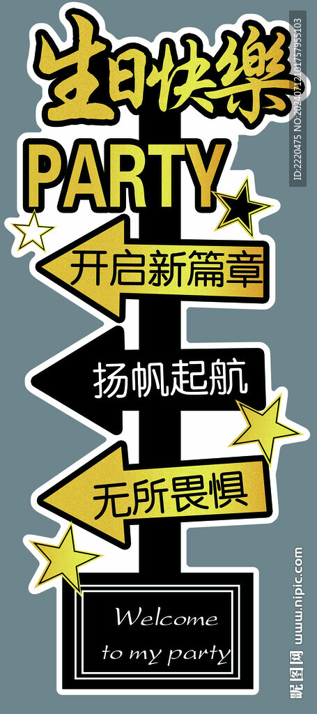 生日指引牌 迎賓牌