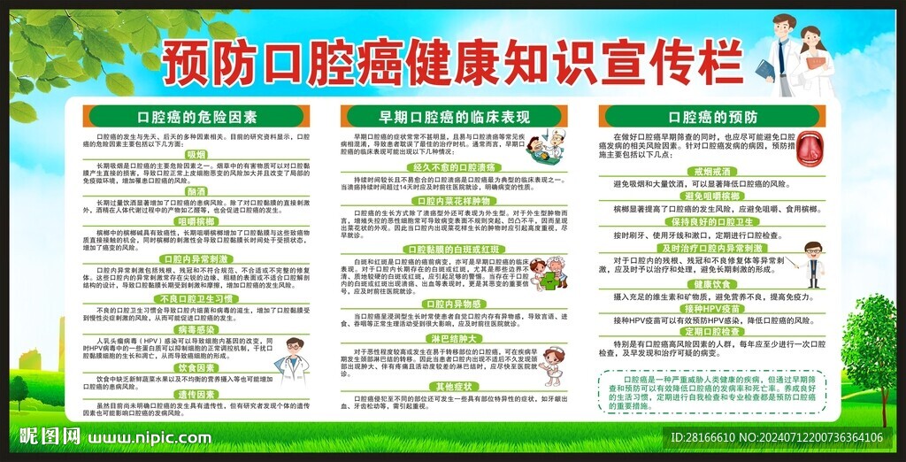 口腔癌防治知識宣傳欄