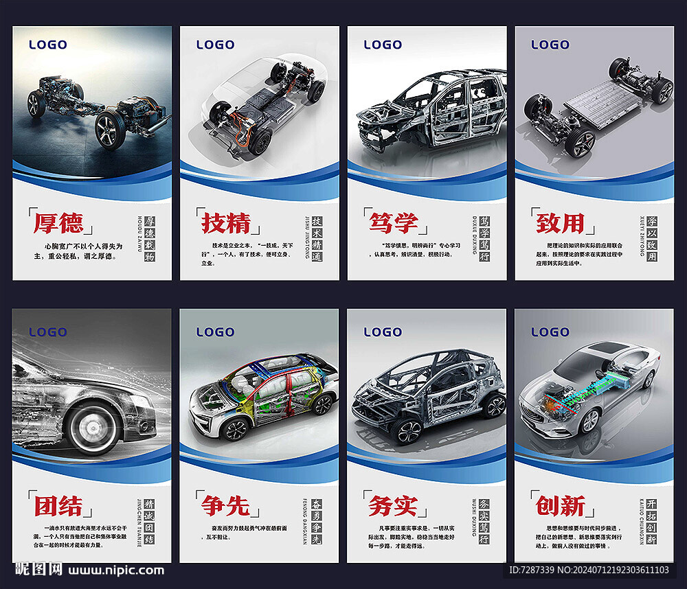 新能源文化墻 汽車文化理念海報(bào)