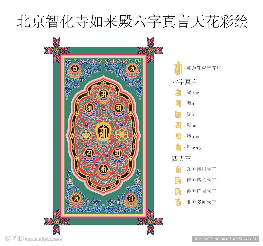 適量圖智化寺明代寺院天花彩繪