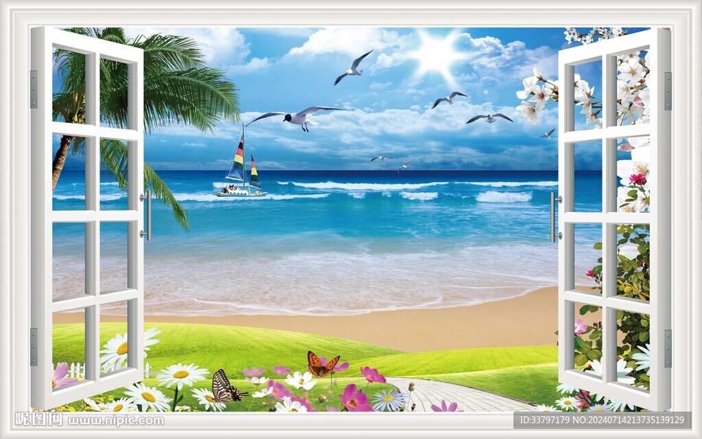3D立體假窗海景