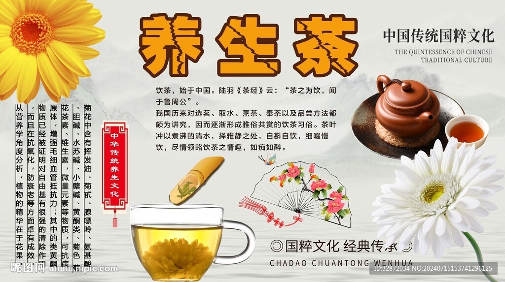 養(yǎng)生茶背景墻