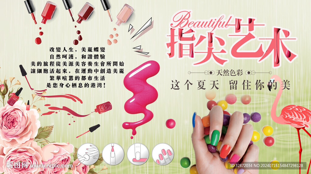 時尚美甲背景墻
