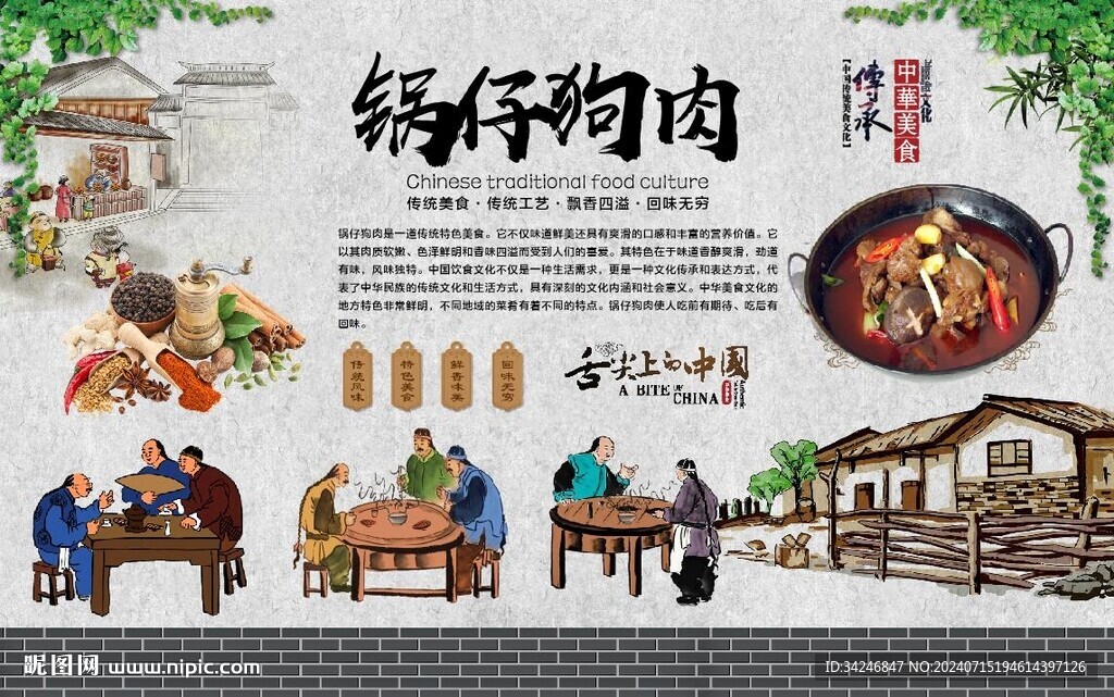 狗肉背景墻 