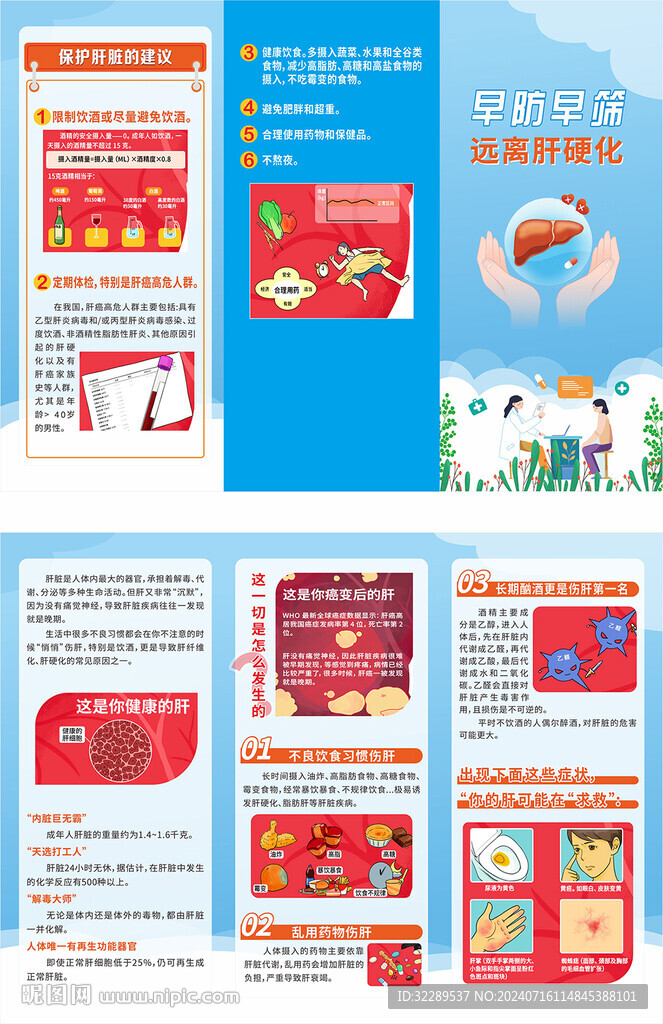 早防早篩遠離肝硬化三折頁