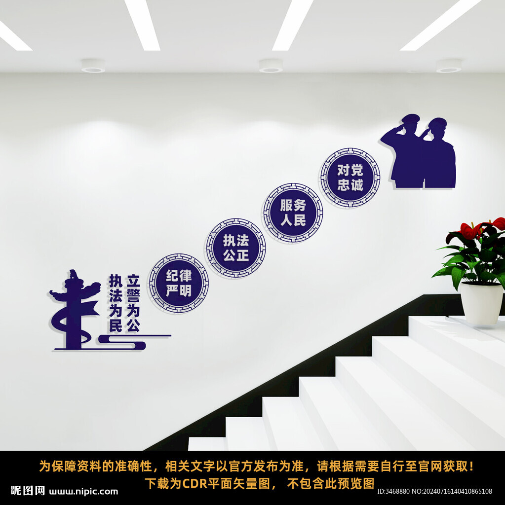 警營樓梯文化墻