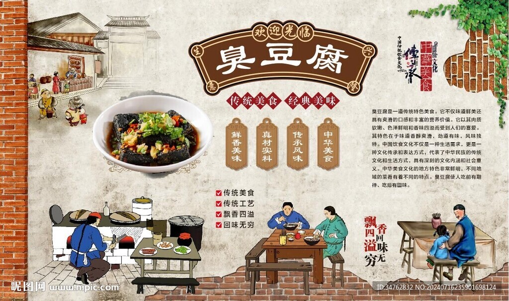 臭豆腐背景墻