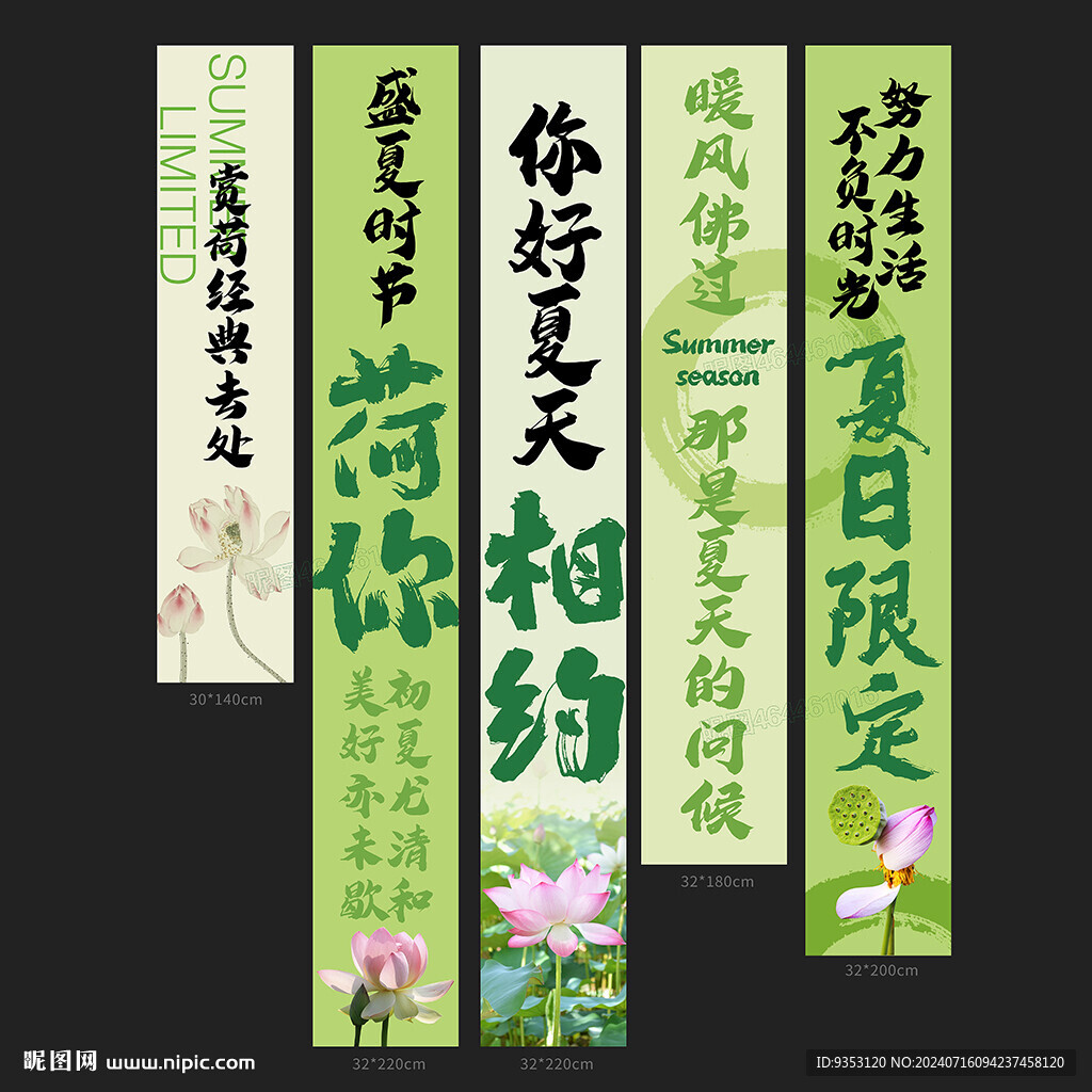 荷花掛布 荷花條幅