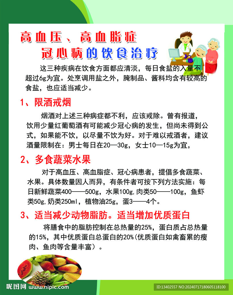 高血壓高血脂冠心病飲食療法